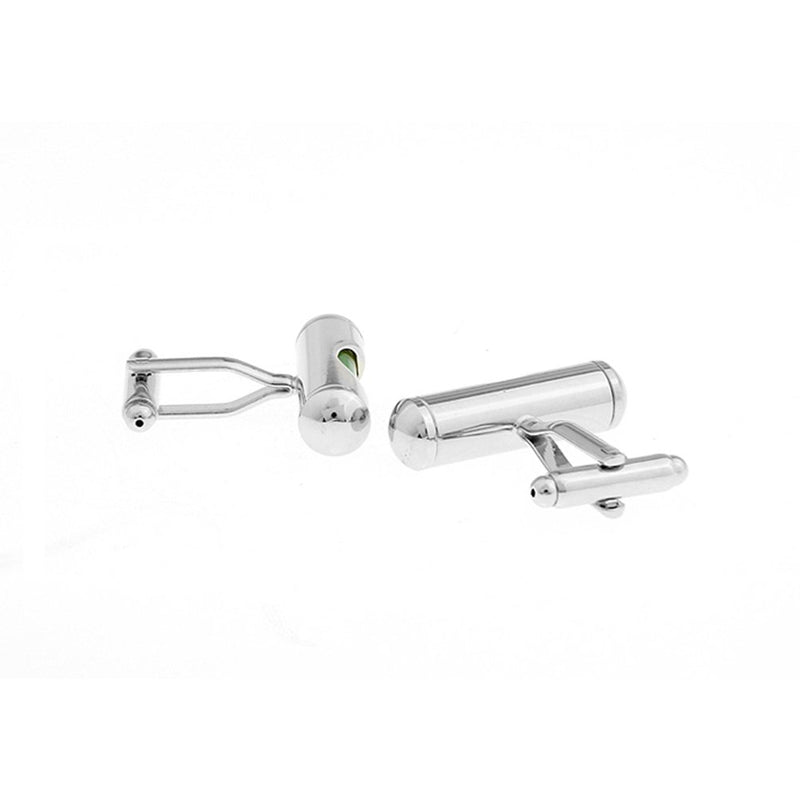 [Australia] - 3D Spirit Level Cufflinks Tools Cuff Links Engineer Green 