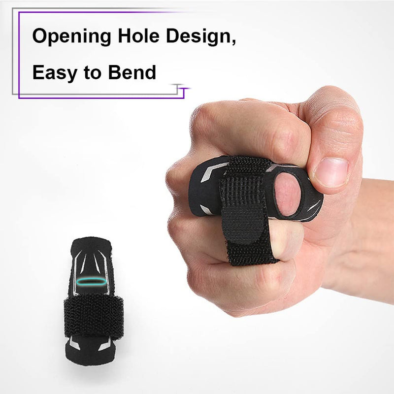 [Australia] - Mezeic Finger Splint Finger Support Adjustable Elastic Compression Finger Sleeves Finger Brace Relieve Joint Pain Finger Guard Sport Finger Protector for Basketball Volleyball Tennis Baseball Large 