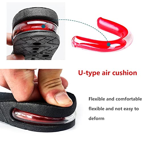 [Australia] - Height Increasing Insole 3-Layer Air Cushion Heel Insert Lift Shoes Insole for Men and Women Invisible Elevator Insoles 6cm Half Pad 