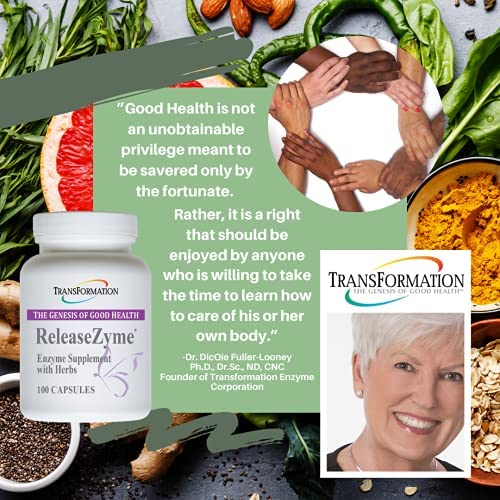 [Australia] - Transformation Enzymes ReleaseZyme, - #1 Practitioner Recommended - Provide's Digestive Support and Encourage Improved Delivery Of The Herbal Ingredients - 100 Capsules, 
