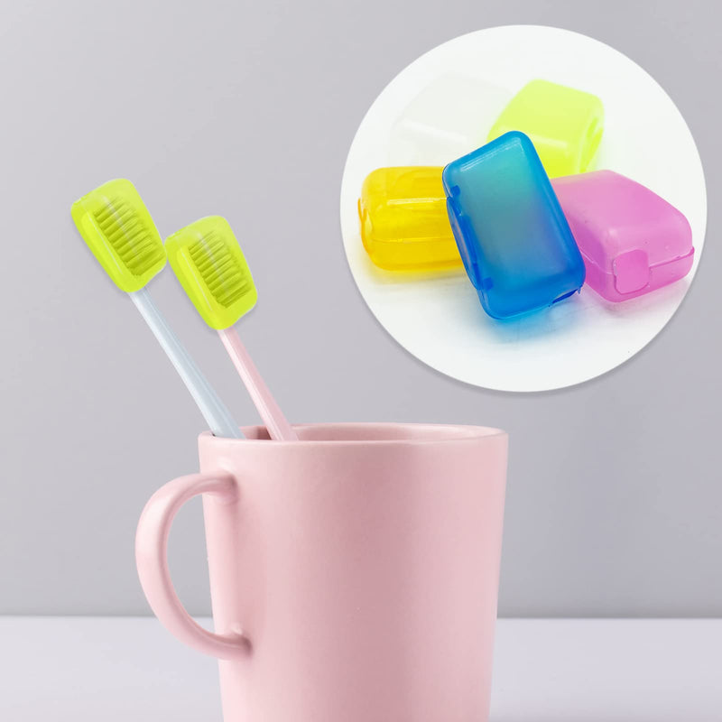 [Australia] - SZXMDKH Travel Portable Toothbrush Head Covers for Home Travel Outdoor Camping Hiking Business Trip Travel Home Bathroom (5 Pack - Light Color) 