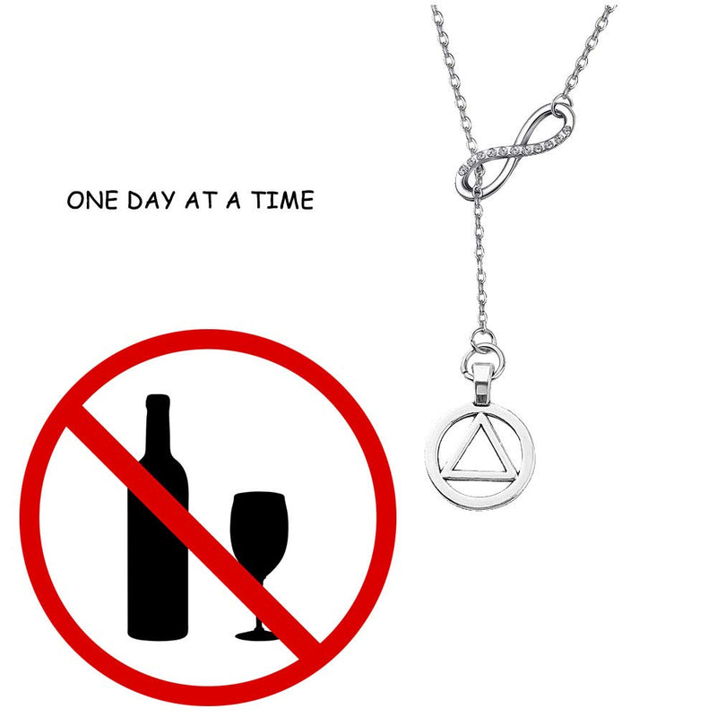 [Australia] - AKTAP AA Recovery Necklace Alcoholics Anonymous Gifts for Sober Sobriety Y Necklace Sobriety Gifts AA Recovery Jewelry AA necklace 