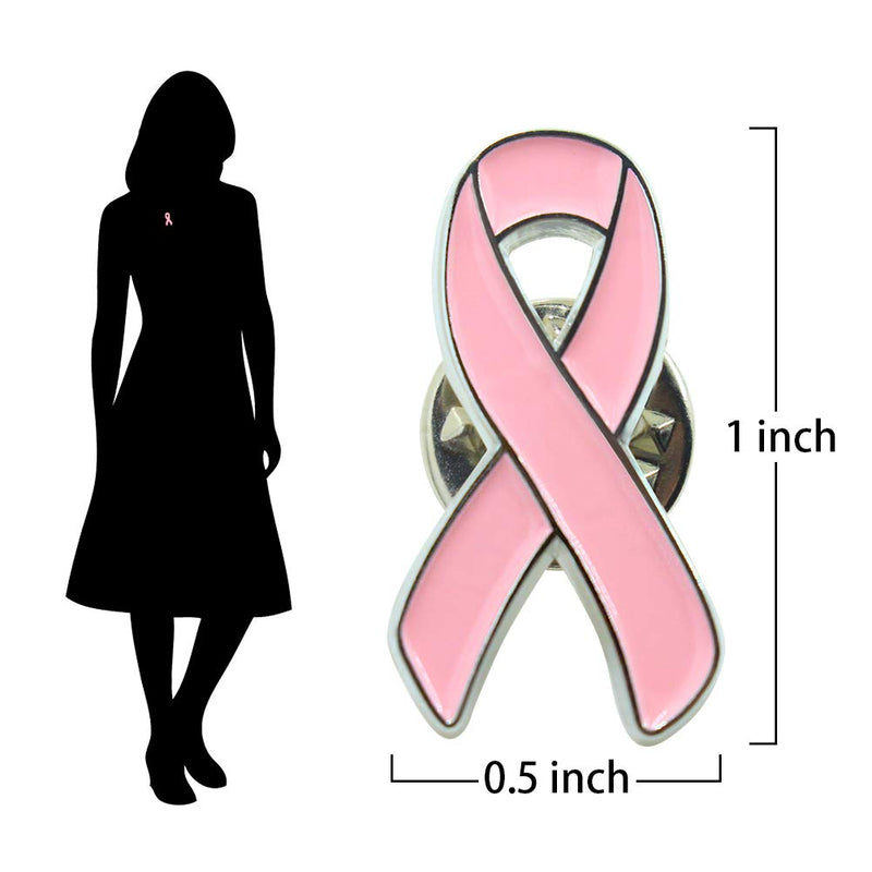 [Australia] - Masonicbuy Pink Ribbon Breast Cancer Awareness Lapel Pin Color 2 10 PACK 