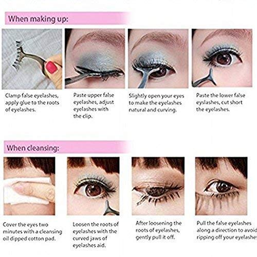 [Australia] - EIAKE False Eyelashes Applicator Tool Eyelash Extension Tweezers Remover Clip Tweezers Nipper (Black) Black 