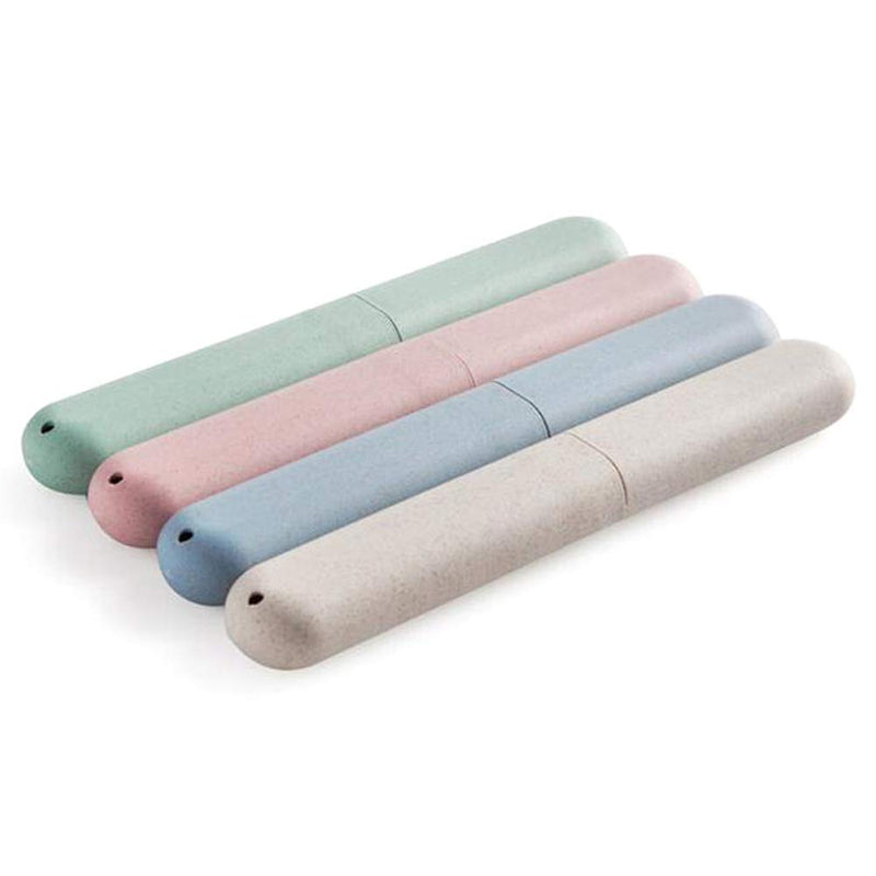 [Australia] - Lamondre 4Pcs Travel Toothbrush Case + 5Pcs Toothbrush Head Cover, Replacement Plastic Toothbrushes Holder Portable Toothbrush Storage Cover for Camping Business Trip Holiday 