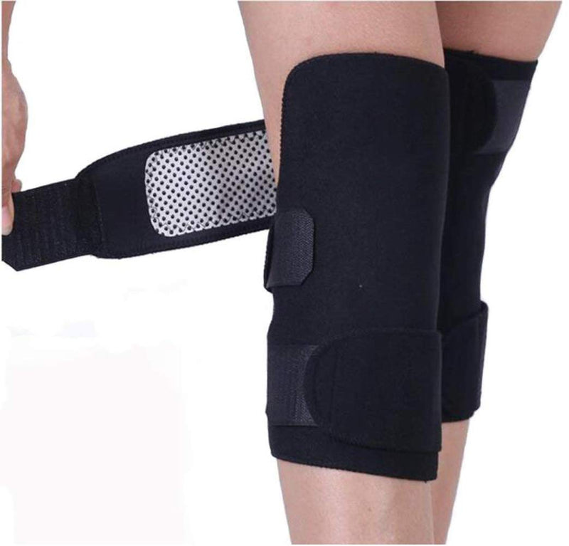 [Australia] - 1 Pair Unisex Upgraded Version Adjustable Self-Heating Knee Pads Magnetic Tourmaline Therapy Knee Support Brace Protector Arthritis Pain Relief Jiont Health Care Expert 