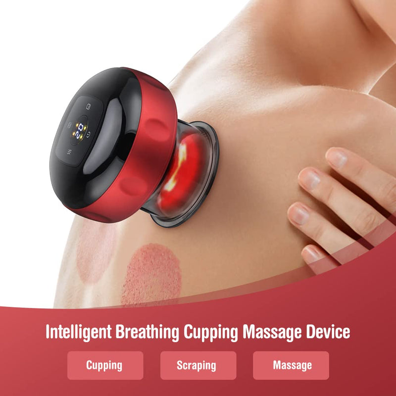 [Australia] - Electric Cupping Therapy Massager Machine, Professional Smart Cupping Device, Cups Therapy Scraping Tool for Muscle Pain Relief Better Blood Circulation Gift Idea (Black) Black 