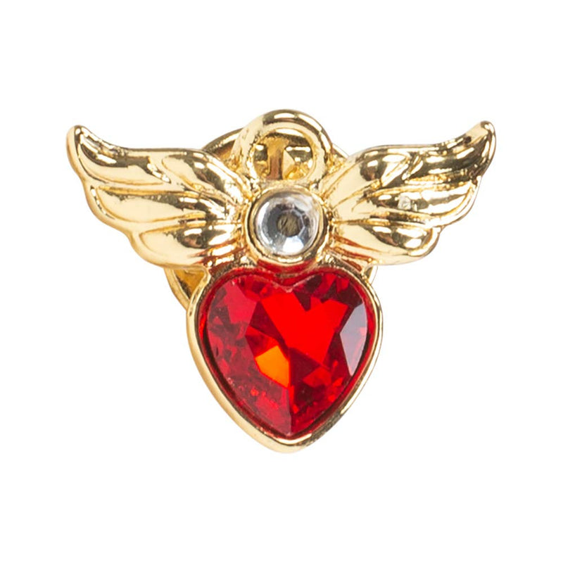 [Australia] - Roman 0.75 inches Angel Birthstone Gold Pin with Card (July, Light Red Crystal) 