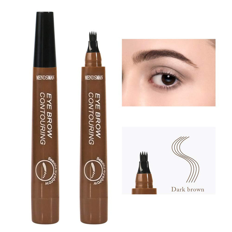 [Australia] - Eyebrow pencil Micro-fork Eyebrow Pencil Four-Point Eyebrow Pencil (dark brown) Send eyebrow brush Make Eyebrows Look More Natural Look More Spiritual And Beautiful dark brown 