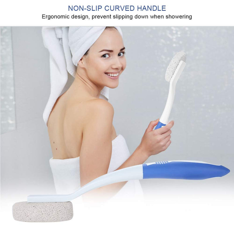 [Australia] - Long Handle Exfoliating Pumice Stone Long Handle to Remove Dead Skin, Cutin Foot Brush with Scrubbing Pumice Stone Foot Massage Cleanser 