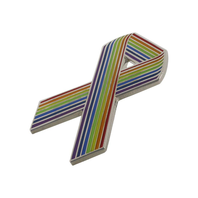 [Australia] - WIZARDPINS Gay Pride Rainbow Ribbon Hard Enamel Lapel Pin – 5 Pins 