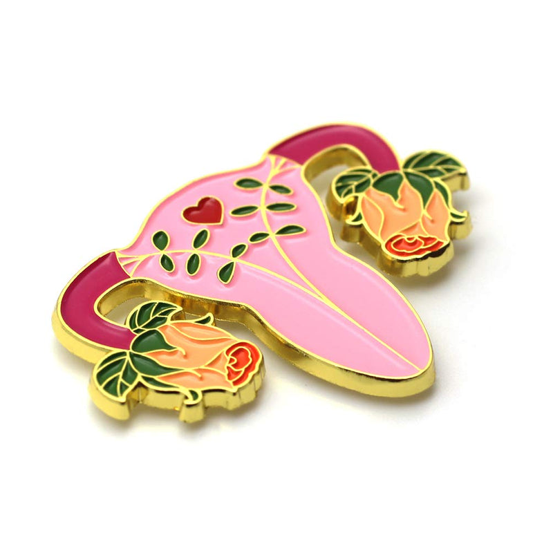 [Australia] - CUFTS Feminist Uterus Enamel Pin Blooming Uterus Female Women Rights Reproductive Rights Metal Brooch Jewelry Gifts for Her 