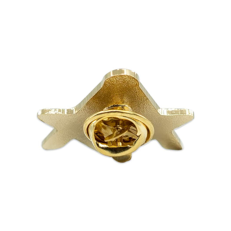 [Australia] - Fellowcraft Square & Compass Masonic Lapel Pin - [Gold & Red][1'' Tall] 