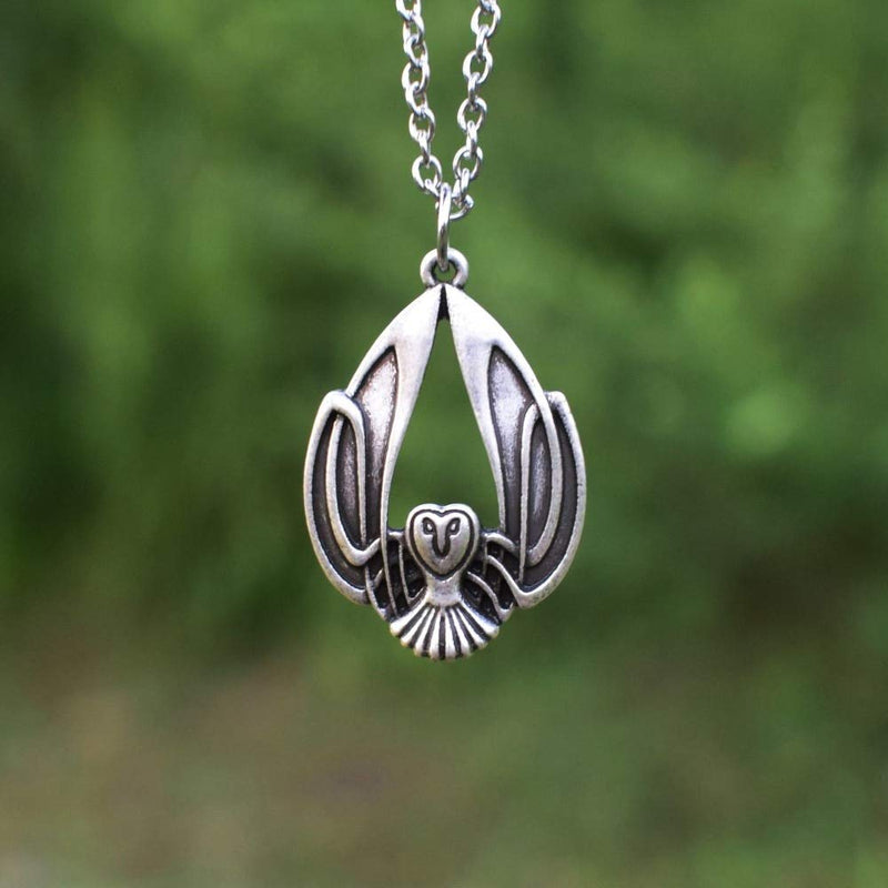 [Australia] - HAQUIL Owl Jewelry Celtic Owl Pendant Chain Necklace for Men and Women 2 