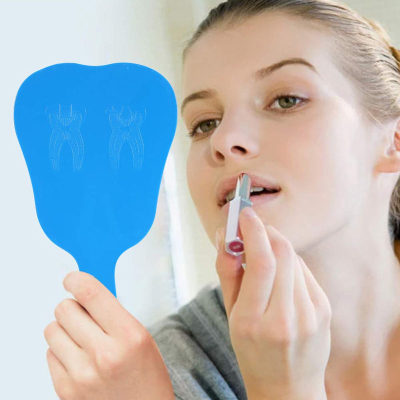 [Australia] - Dental Mirror, Teeth Inspection Mirror, Dentist Oral Hygiene Mouth Mirror, Plastic Handle Dental Care Hand Mirror Tool, Fashionable Cute Tooth Mirror for Dental Clinics (Blue) 