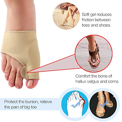 [Australia] - HiiBaby 2pcs Big Bone Orthopedic Bunion Correction Pedicure Socks Silicone Hallux Valgus Corrector Braces Toes Separator Feet Care Tool 