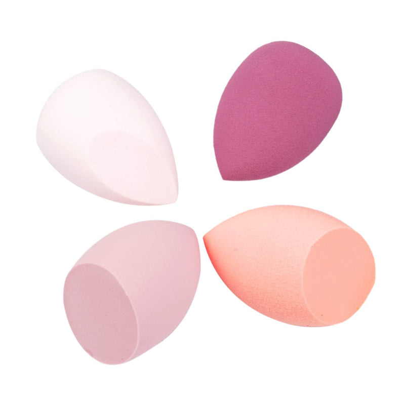 [Australia] - 4 Pcs Makeup Sponge Set, Soft Sponge For Liquid Foundation, Creams, and Powders，Latex Free Wet and Dry Makeup Egg (Pink Series) Pink Series 