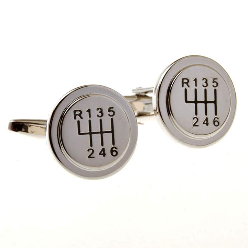 [Australia] - 6 Stick Shift Automobile Cufflinks Car Racecar Sport Motor Vehicle Manual 