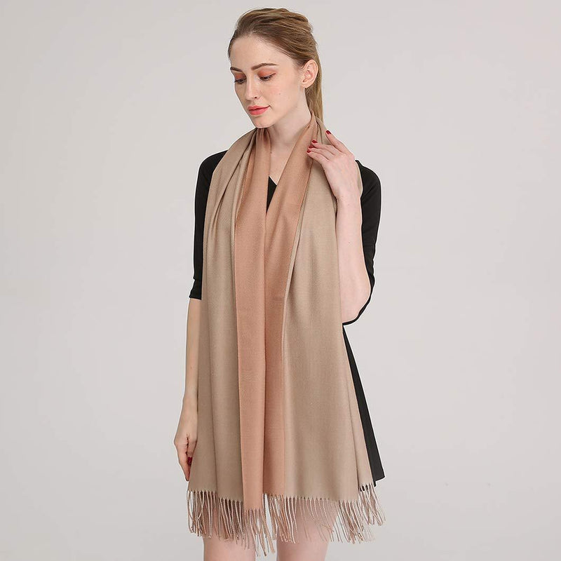 [Australia] - Longwu Cashmere Wrap Shawl Stole for Women Winter Extra Large(79" X 28") Men Solid Lambswool Pashmina Scarf One Size 18# 