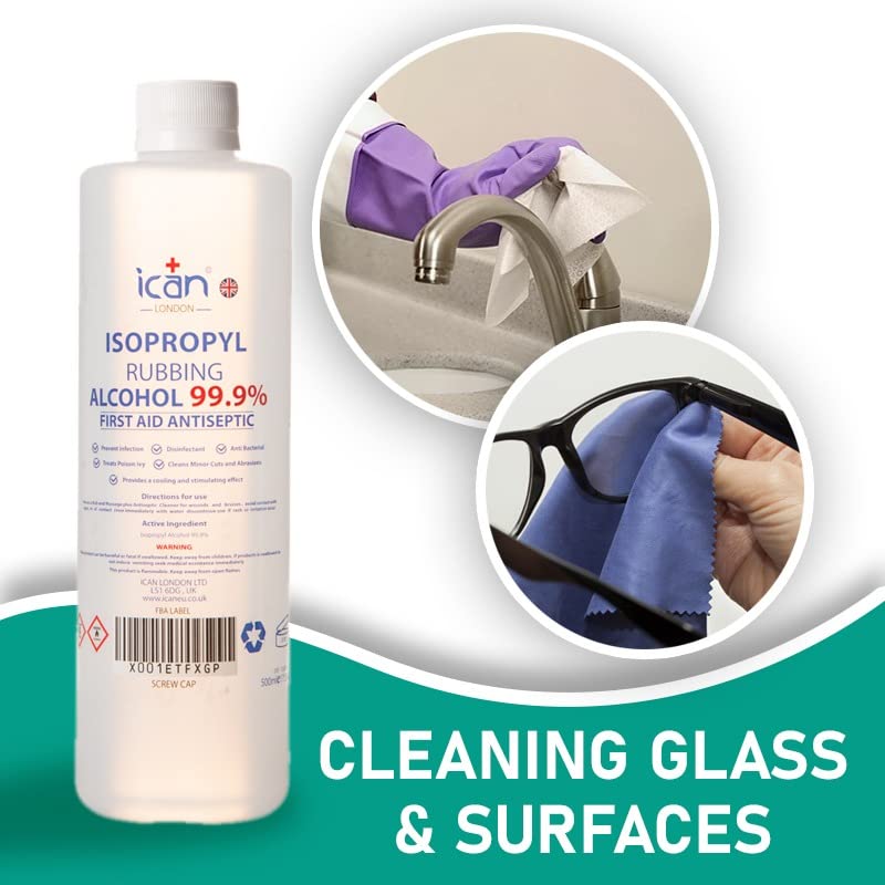 [Australia] - ican london isopropyl rubbing Alcohol 99.9% First aid Antiseptic Disinfectant 500ml 