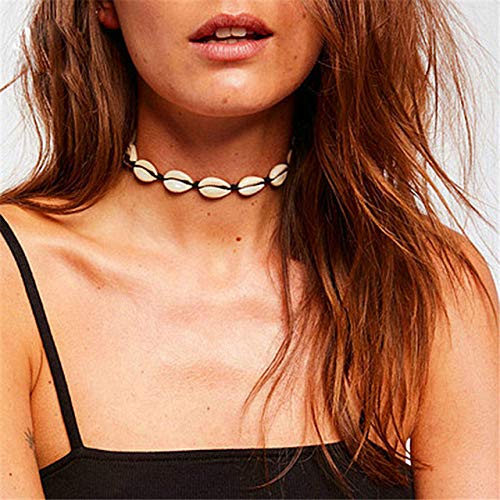 [Australia] - 3 Pcs/Set Puca Shell Choker Necklace Anklet Bracelet Set for Women Punk Bead Black Rope Chain Seashell Jewelry Gift set2 