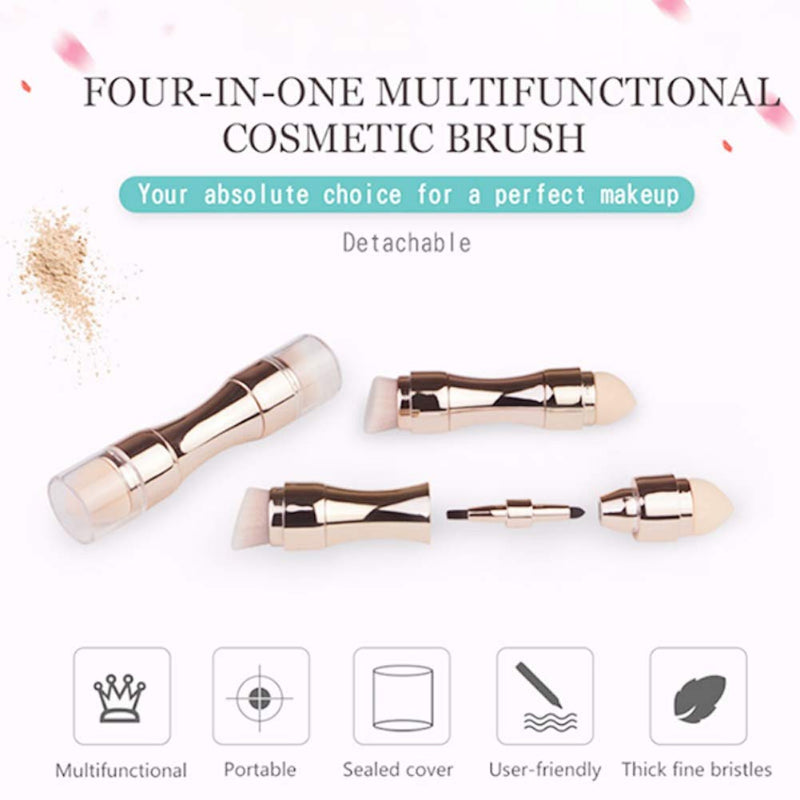 [Australia] - 4 in 1 Makeup Brush Set, Eyeshadow Eye Lip Face Concealing Blush Foundation Brush by Pretty Comy 