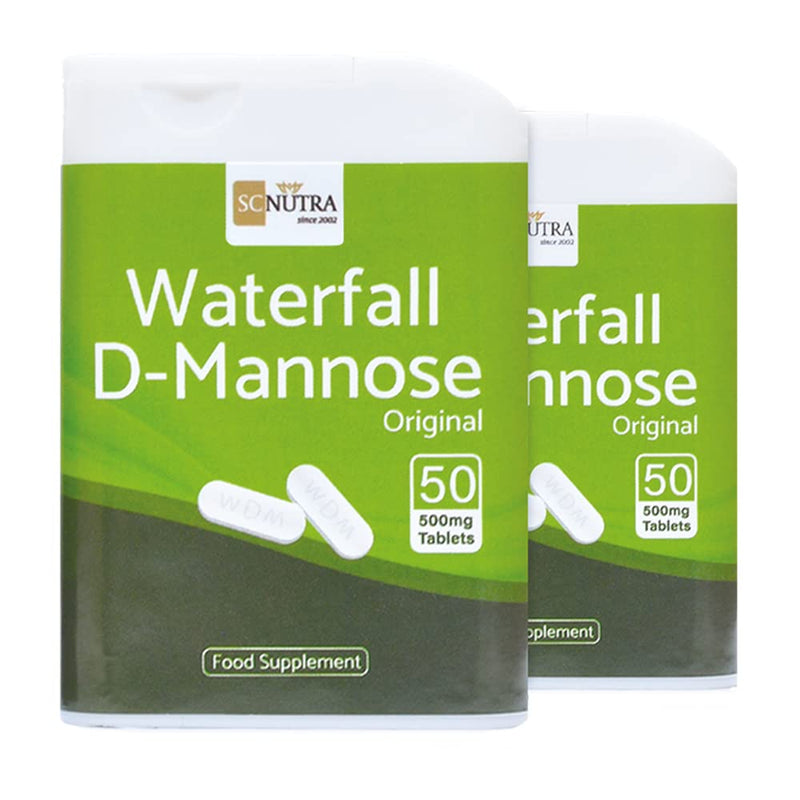 [Australia] - Waterfall D-Mannose Tablets 500mg (capsule sized) - 100% D-Mannose Naturally Sourced from Birch - for Healthy Bladder Support - Vegan - SC Nutra (Sweet Cures) 