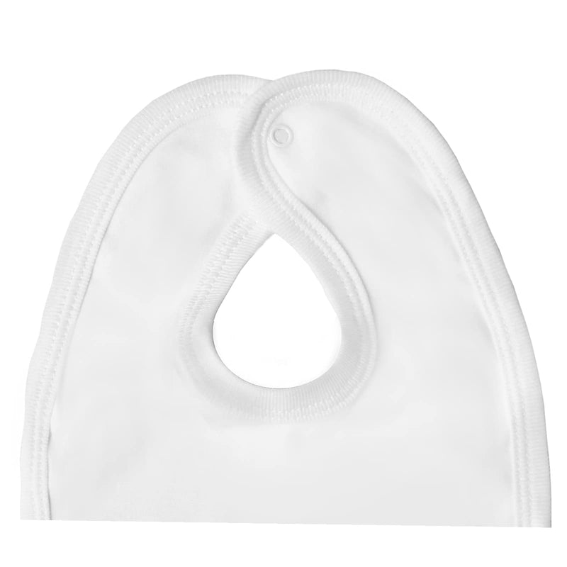 [Australia] - Baby Premium Cotton Bibs, Dribble Bibs, British Made for Boys or Girls, 3 Pack White 3 Count (Pack of 1) 