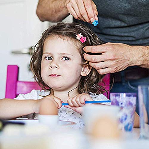 [Australia] - 30 Pieces Mini Hair Claws, Colorful Hair Clips Flower Hair Pins Plastic Hair Barrettes, Fashion Hair Accessories for Toddlers Baby Girls Kids and Women 