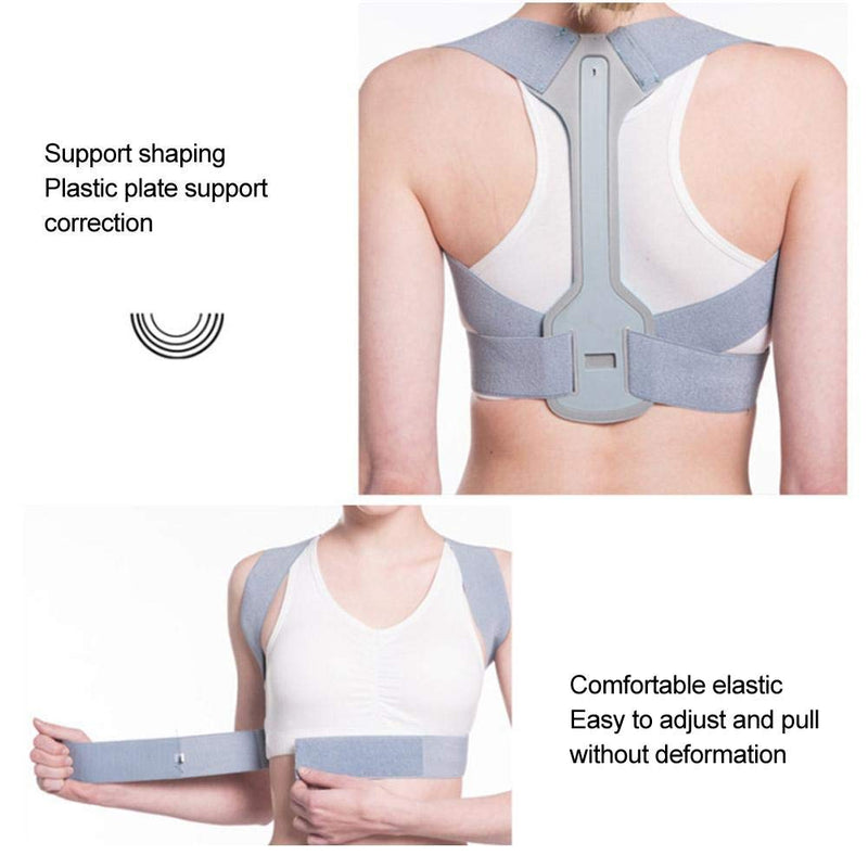 [Australia] - Posture Corrector, Adjustable Back Brace for Back Support Shoulder Brace Belt for Relieve Shoulder and Waist Pain Improve Posture, Unisex(S) S 