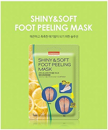 [Australia] - Foot Peeling Mask Set By Purederm - Exfoliating Foot Peel Spa Mask For Baby Soft Skin W/Sunflower Seed Oil & Lemon Extract - For Men & Women - Removes Dead Skin & Calluses In 2 Weeks, Pack of 3 