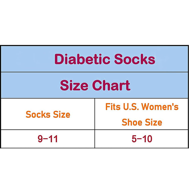 [Australia] - Lot 6 Pairs Women's Circulatory Diabetic Non-Binding Cotton Crew Socks Size 9-11 Black (6-pairs) 