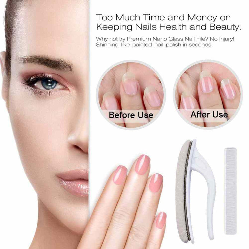 [Australia] - Premium Upgrade Lucency Nail Buffers for Natural Nails, Artificial Nails and Chamois Nail Buffer, All in One Step, beUakso Premium Upgrade Natural Nail Buffer and Shine Kit with Gift Box 