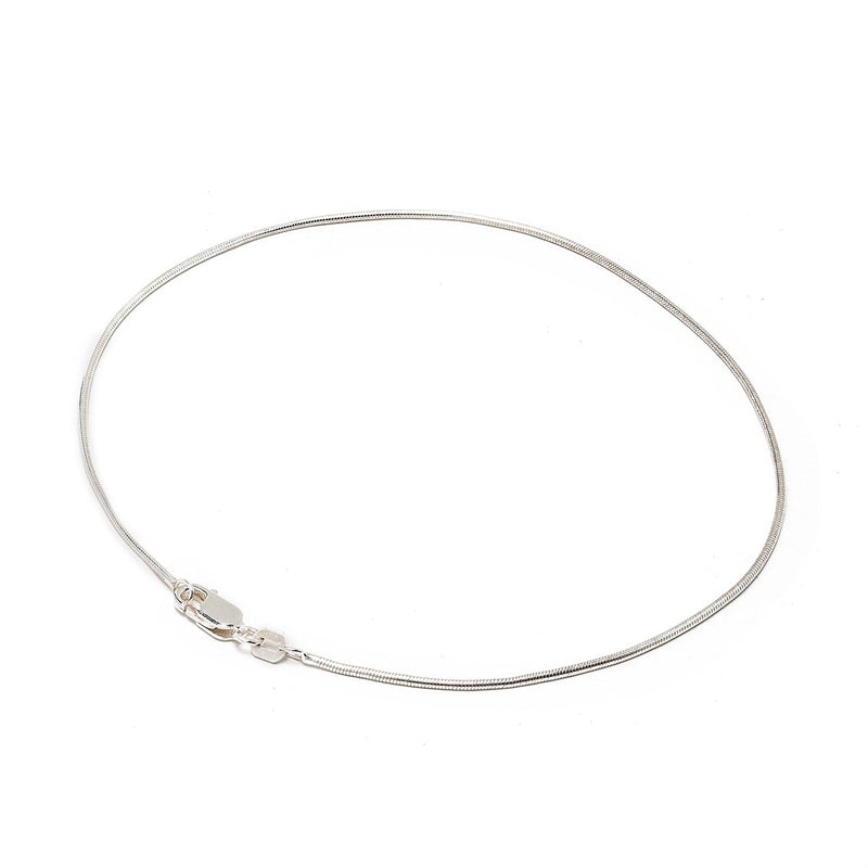 [Australia] - 925 Sterling Silver 1.2MM Italian Snake Anklet Lobster Claw Clasp 10.0 Inches 