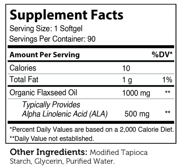 [Australia] - Now Vegetarian! Zahler Flaxseed Oil, Organic Flax Seed Oil, Cold Pressed Flax Oil Supplement, Certified Kosher, 90 SoftGels 