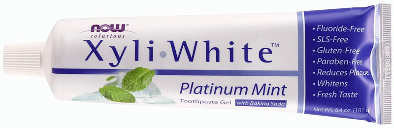 [Australia] - NOW Solutions, Xyliwhite™ Toothpaste Gel, Platinum Mint, Cleanses and Whitens, Fresh Taste, 6.4-Ounce 