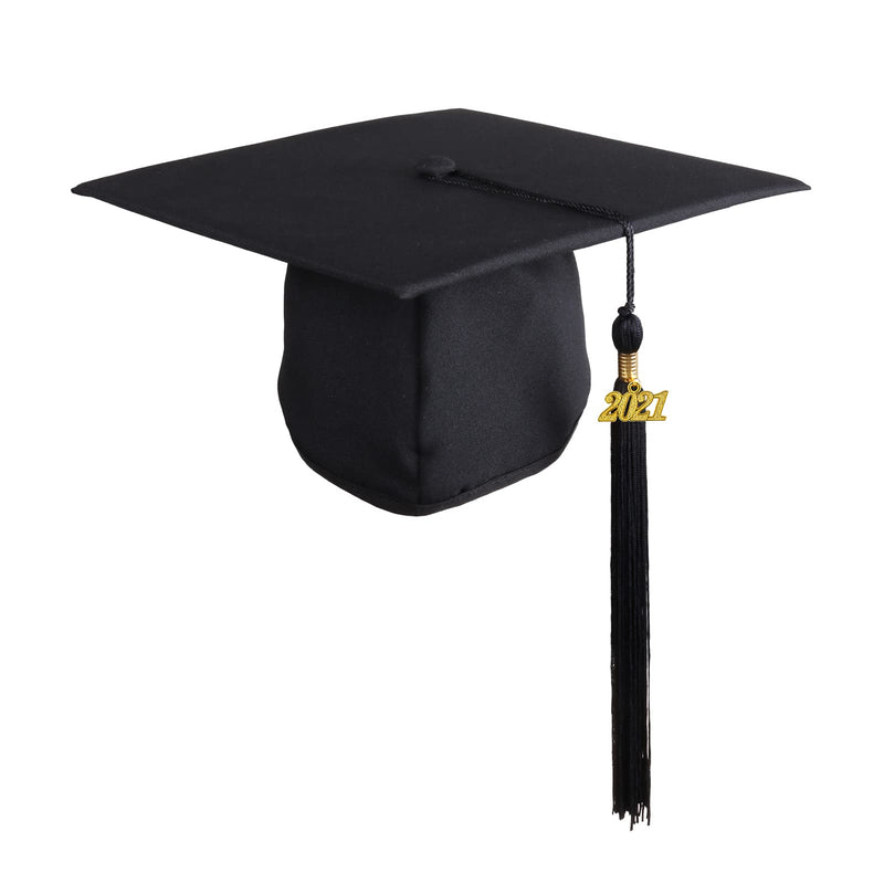 [Australia] - SAMDEEMI Unisex Adult Matte Graduation Gown Cap Tassel Set 2021 for High School and Bachelor 4 Colors Black 39 