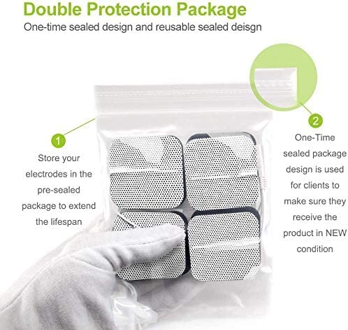 [Australia] - AUVON TENS Machine Pads 50 x 50mm 20 Pcs, 3rd Gen Latex-Free TENS Electrode Pads Patches with Upgraded Self-Stick Performance and Non-Irritating Design for Electrotherapy A-white 