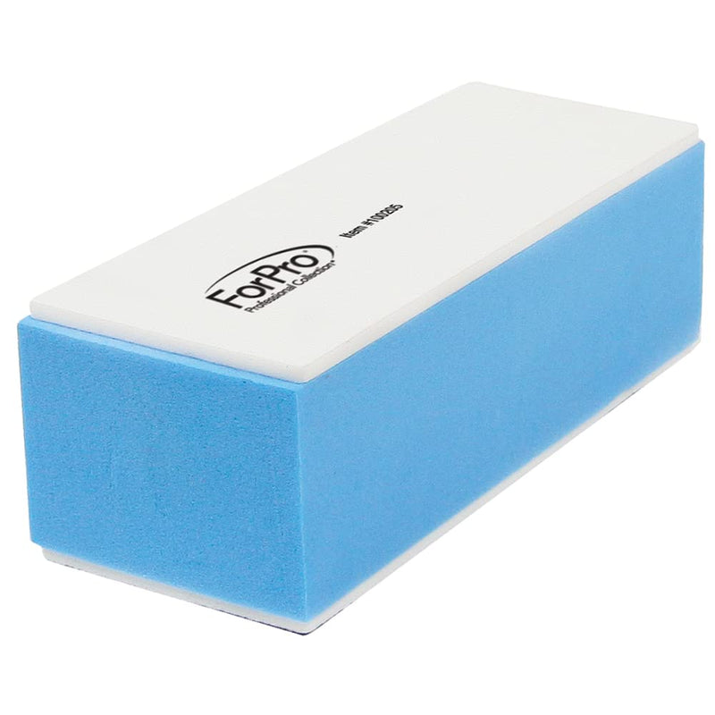 [Australia] - ForPro Miracle Buff & Shine - Grey 400/White 4000 Grit- Twelve (12) Double Sided Manicure & Pedicure Buffers - 1” H x 1.375” W x 3.75” L 