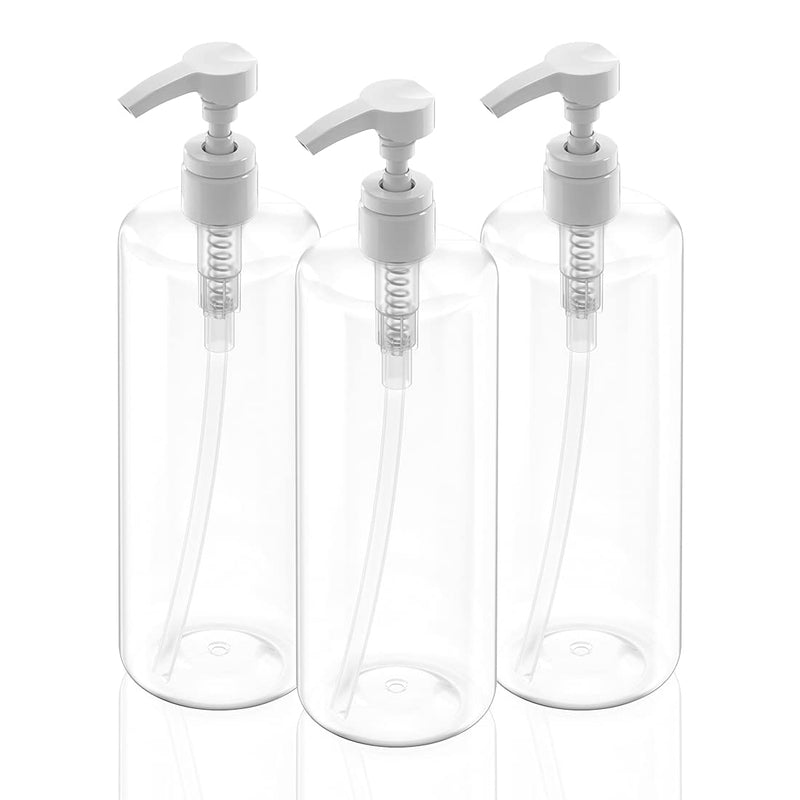 [Australia] - Bar5F Empty Shampoo Pump Bottles, 32Oz(1Liter), BPA-FREE, Plastic (PETE1) Cylinder, Pack of 3 