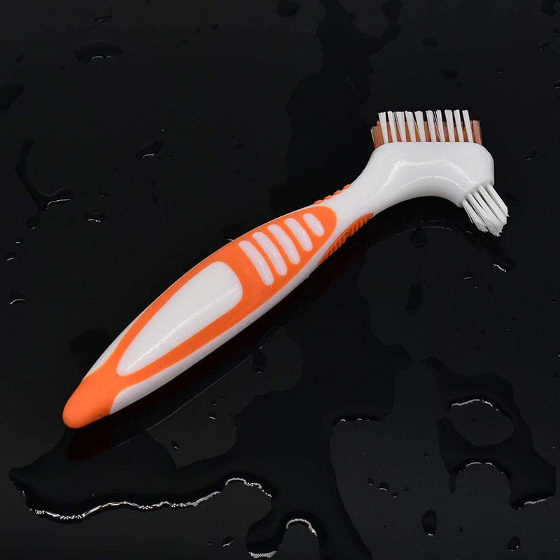 [Australia] - Chargenyang Denture Brush Dual Head Toothbrushes Hard Denture Cleaning Brush Denture Toothbrush Cleaning Brush False Teeth Brush Toothbrush(3PACK) 