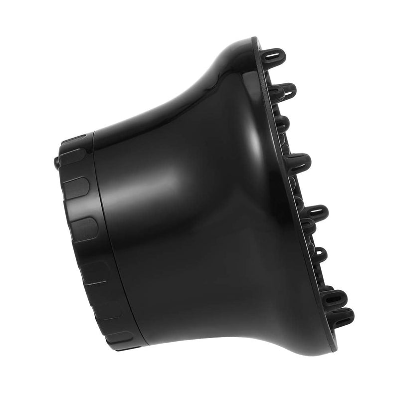 [Australia] - Universal Hair Diffuser, Adjustable Hair Dryer Diffuser Nozzle Suitable for 1.57in to 2.76in for Natural Curly Wavy Hair -Black Black 