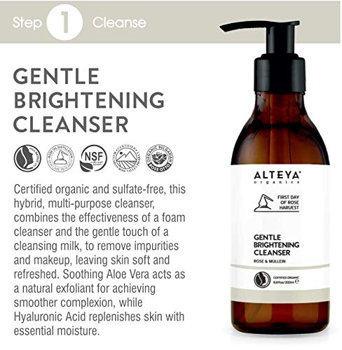 [Australia] - Alteya Organic Gentle Brightening Cleanser Rose & Mullein 200 ml - NaTrue Certified Organic Pure Natural Skin Care 