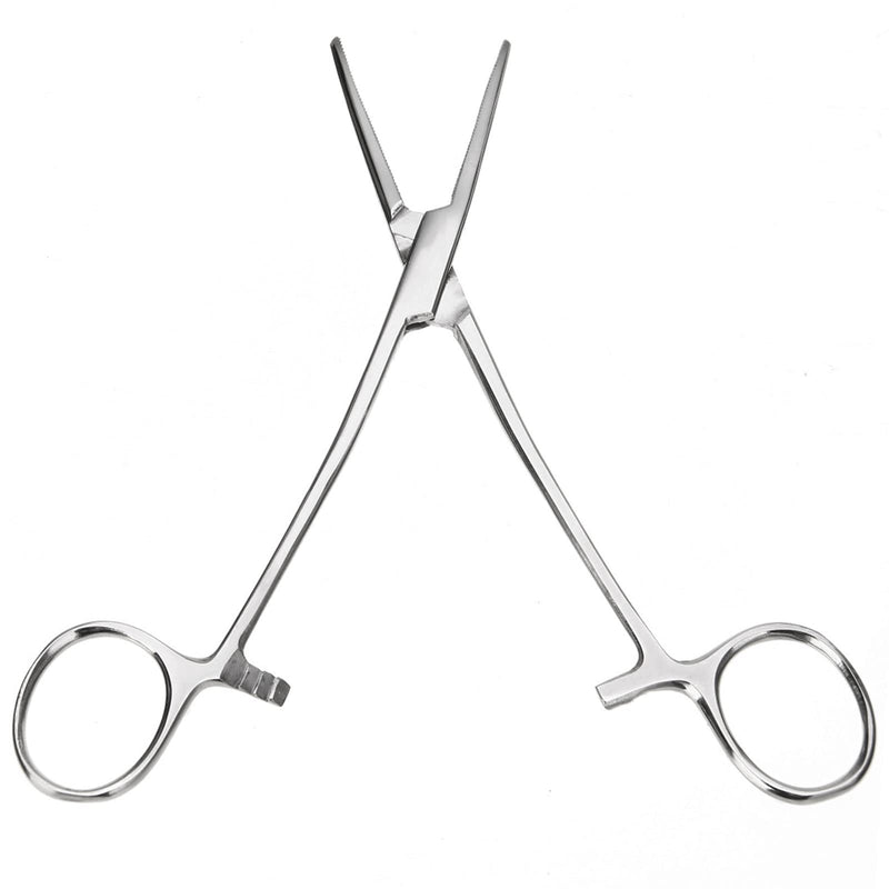 [Australia] - WUWYOUWL Hemostat Forceps, Stainless Steel Dog Cat Pet Scissors Ear Hair Clamp Fishing Scissors Tools (18cm Bent) 18cm Bent 