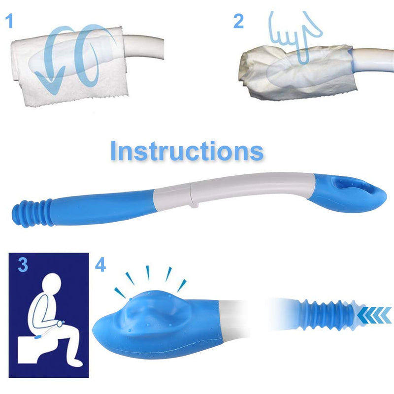 [Australia] - Easy hand towel, comfortable folding toilet paper holder, toilet paper holder, wiping aid with wiping aid, long reach toilet hygiene 