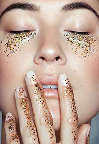 [Australia] - COKOHAPPY 8 Boxes Gold Silver Body Chunky Glitter Makeup, Holographic Flake Cosmetic Sequins Glitter, Ultra-thin Nail Art Iridescent Sparkle Mixed Glitter for Face Eye Hair 