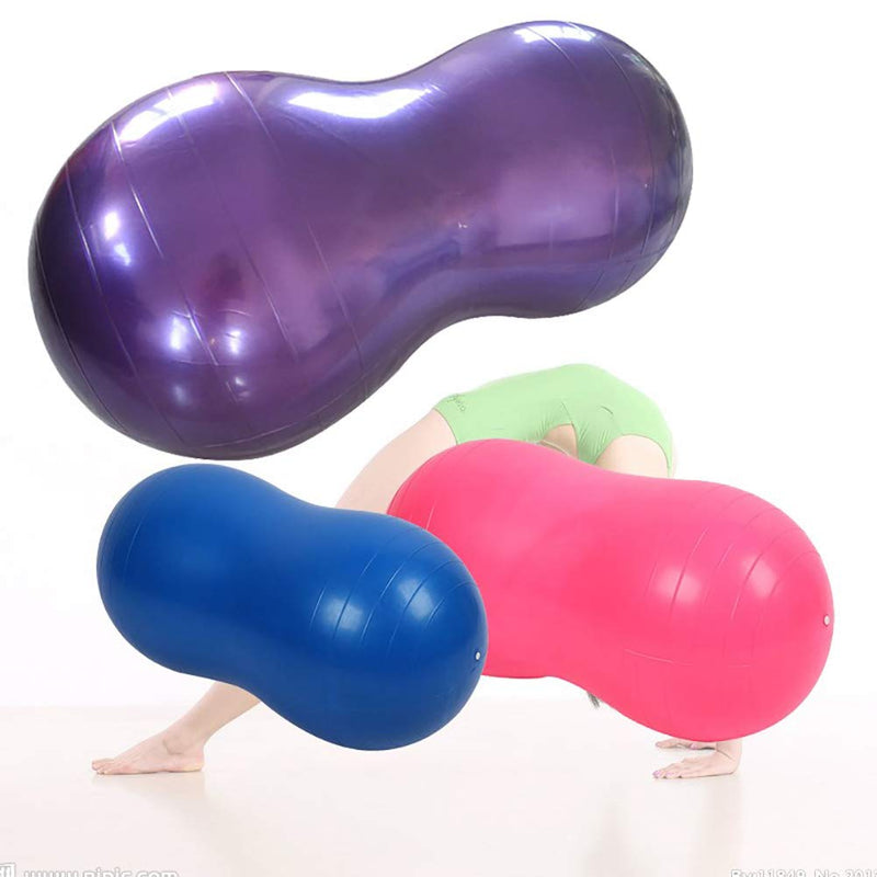 [Australia] - KRUIHAN Peanut Shaped Yoga Ball Exercise - Home Sports Gym Weight Loss Balance Training Physical Therapy Equipment Pink 
