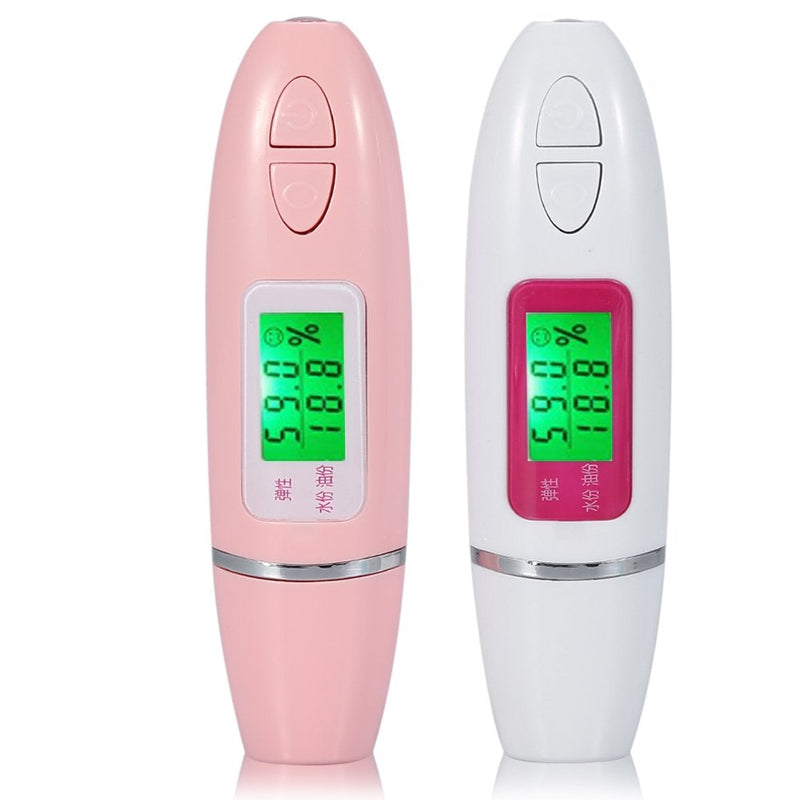 [Australia] - Moisture Tester, Oil Monitor Face Skin Hydration Analyzer with LCD Digital Screen for Beauty Salon and House (White) 