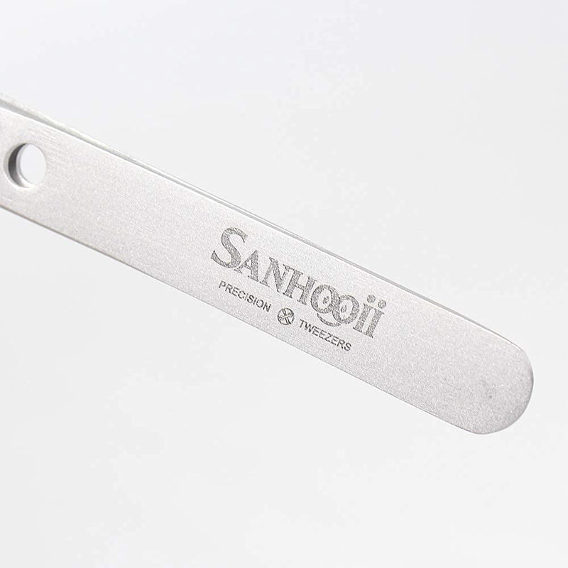 [Australia] - Sanhooii 4-Piece Tweezers Set Anti-Static Stainless Steel Precision ESD Tweezers 2 Straight 2 Curved for Tools for Electronics Jewellery Making Industry Grip Silver 