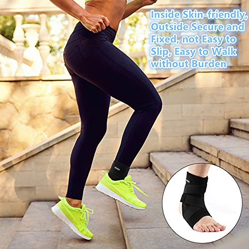 [Australia] - TONSAM Open Heel Design Ankle Brace-Adjustable Ankle Support-Ankle Compression Breathable Sleeve & Ankle Pain Relief-Cross Strap Force Suitable for Sports 